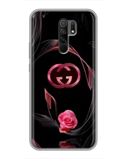 Чехол для Xiaomi Redmi 9 с картинкой «Gucci — неоновая роза»