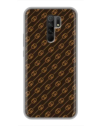 Чехол для Xiaomi Redmi 9 с картинкой «Gucci — золотые диагонали»