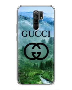 Чехол для Xiaomi Redmi 9 с картинкой «Gucci — горный пейзаж»