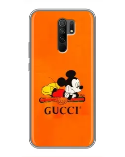 Чехол для Xiaomi Redmi 9 с картинкой «Микки Маус Gucci — оранж» Чехол для Xiaomi Redmi 9 с картинкой «Микки Маус Gucci — оранж»
