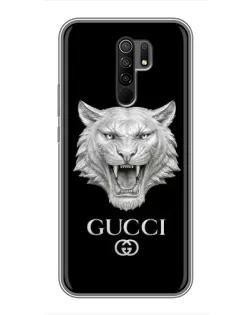 Чехол для Xiaomi Redmi 9 с картинкой «Gucci — серебряный лев» Чехол для Xiaomi Redmi 9 с картинкой «Gucci — серебряный лев»