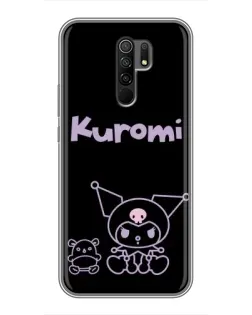 Чохол для Xiaomi Redmi 9 з картинкою «Kuromi — чорний мінімалізм»