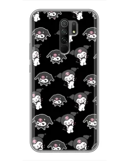 Чохол для Xiaomi Redmi 9 з картинкою «Чорний паттерн Kuromi»
