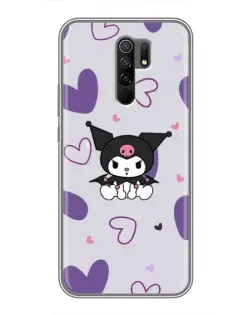 Чохол для Xiaomi Redmi 9 з картинкою «Kuromi та лавандові серця»