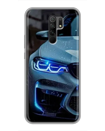 Чехол для Xiaomi Redmi 9 с картинкой «Взгляд BMW с синими фарами» Чехол для Xiaomi Redmi 9 с картинкой «Взгляд BMW с синими фарами»
