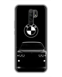 Чехол для Xiaomi Redmi 9 с картинкой «BMW — взгляд из темноты»