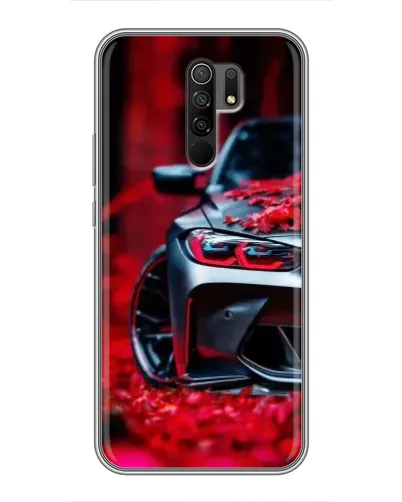 Чехол для Xiaomi Redmi 9 с картинкой «Спортивная BMW и цветы» Чехол для Xiaomi Redmi 9 с картинкой «Спортивная BMW и цветы»