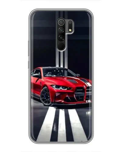 Чехол для Xiaomi Redmi 9 с картинкой «Красная BMW на дороге» Чехол для Xiaomi Redmi 9 с картинкой «Красная BMW на дороге»