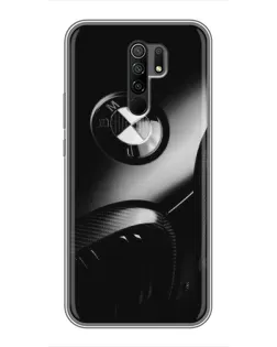 Чехол для Xiaomi Redmi 9 с картинкой «Эмблема BMW — макро»