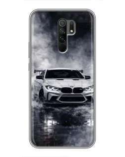 Чехол для Xiaomi Redmi 9 с картинкой «BMW сквозь туман»