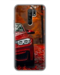 Чехол для Xiaomi Redmi 9 с картинкой «Осенняя BMW M4»