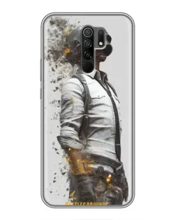 Чехол для Xiaomi Redmi 9 с картинкой «PUBG — боец в пыли»