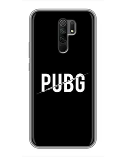 Чехол для Xiaomi Redmi 9 с картинкой «PUBG — белый логотип»