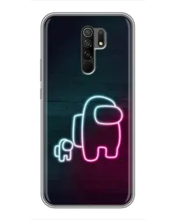 Чехол для Xiaomi Redmi 9 с картинкой «Among Us неон-арт»