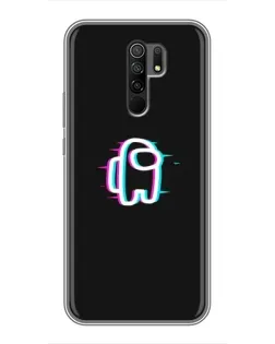 Чехол для Xiaomi Redmi 9 с картинкой «Among Us неон»