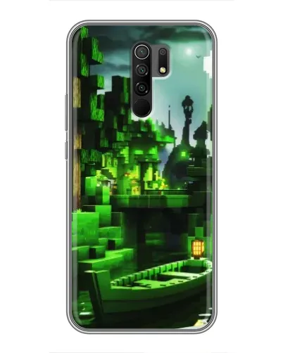 Чохол для Xiaomi Redmi 9 з картинкою «Minecraft лісовий пейзаж»