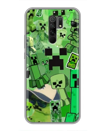 Чохол для Xiaomi Redmi 9 з картинкою «Кріпери Minecraft»
