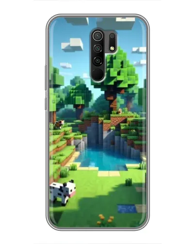 Чохол для Xiaomi Redmi 9 з картинкою «Minecraft літній день»