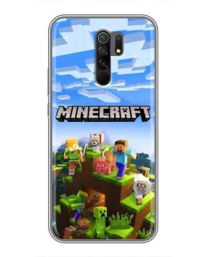 Чохол для Xiaomi Redmi 9 з картинкою «Minecraft класичний світ»