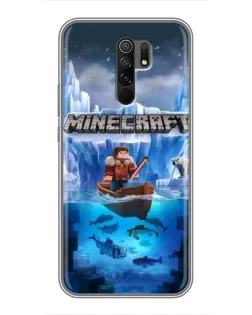 Чохол для Xiaomi Redmi 9 з картинкою «Minecraft льодянийсвіт»