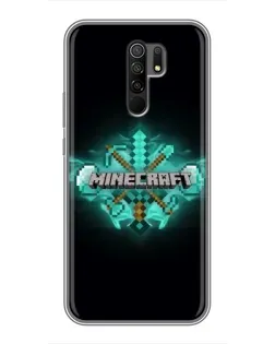 Чохол для Xiaomi Redmi 9 з картинкою «Minecraft Diamond лого»