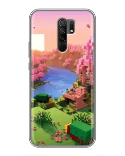 Чохол для Xiaomi Redmi 9 з картинкою «Рожеве дерево Minecraft»