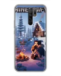 Чохол для Xiaomi Redmi 9 з картинкою «Зимовий Minecraft»