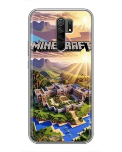 Чохол для Xiaomi Redmi 9 з картинкою «Minecraft панорама»
