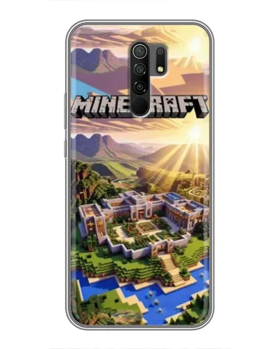 Чохол для Xiaomi Redmi 9 з картинкою «Minecraft панорама»