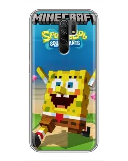 Чехол для Xiaomi Redmi 9 с картинкой «Губка Боб Minecraft» Чехол для Xiaomi Redmi 9 с картинкой «Губка Боб Minecraft»