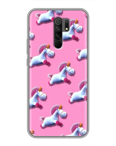 Чехол для Xiaomi Redmi 9 с картинкой «Единороги на розовом»