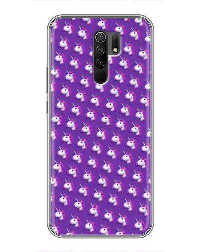 Чехол для Xiaomi Redmi 9 с картинкой «Единороги на фиолетовом»