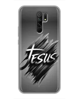 Чехол для Xiaomi Redmi 9 с картинкой «Надпись Jesus Graffiti»
