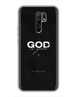 Чехол для Xiaomi Redmi 9 с картинкой «GOD — Бог над всем»