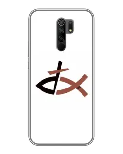 Чехол для Xiaomi Redmi 9 с картинкой «Рыба и крест»