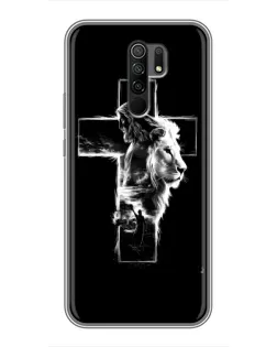 Чехол для Xiaomi Redmi 9 с картинкой «Сияющий крест Jesus»