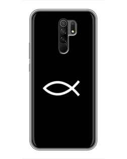 Чехол для Xiaomi Redmi 9 с картинкой «Символ рыбы Jesus»