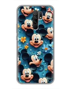 Чехол для Xiaomi Redmi 9 с картинкой «Паттерн Микки и Минни»