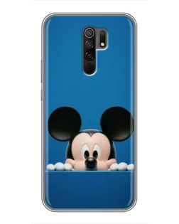 Чехол для Xiaomi Redmi 9 с картинкой «Микки выглядывает»
