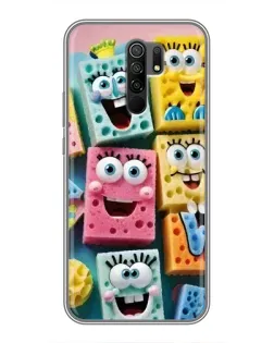 Чехол для Xiaomi Redmi 9 с картинкой «Цветные губки»
