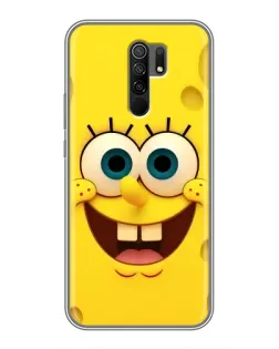 Чехол для Xiaomi Redmi 9 с картинкой «Губка Боб улыбка»