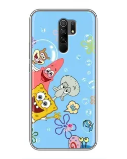 Чехол для Xiaomi Redmi 9 с картинкой «Веселые пузырьки»