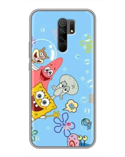 Чехол для Xiaomi Redmi 9 с картинкой «Веселые пузырьки»