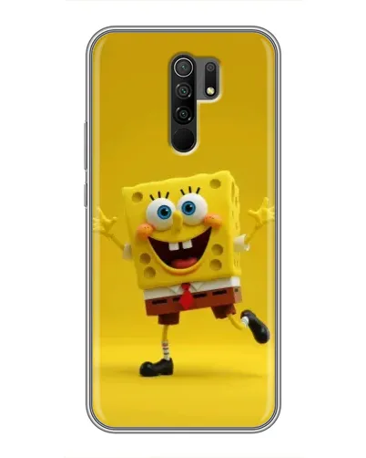 Чехол для Xiaomi Redmi 9 с картинкой «Позитивный Губка Боб»