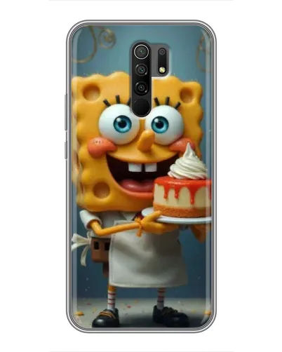 Чехол для Xiaomi Redmi 9 с картинкой «Повар Спанч Боб»