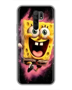 Чехол для Xiaomi Redmi 9 с картинкой «Взрывной Спанч Боб»