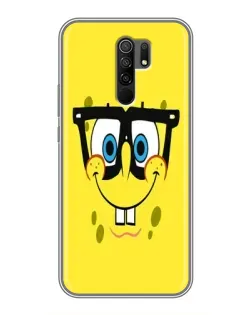 Чехол для Xiaomi Redmi 9 с картинкой «Минималистичный Спанч Боб»