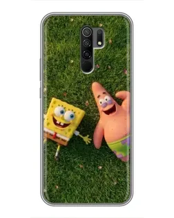 Чехол для Xiaomi Redmi 9 с картинкой «Друзья на лужайке»