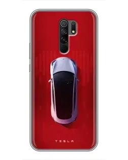 Чехол для Xiaomi Redmi 9 с картинкой «Tesla Top View»