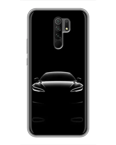 Чехол для Xiaomi Redmi 9 с картинкой «Силуэт Tesla Night»